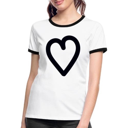 mon coeur heart - T-shirt contrasté Femme