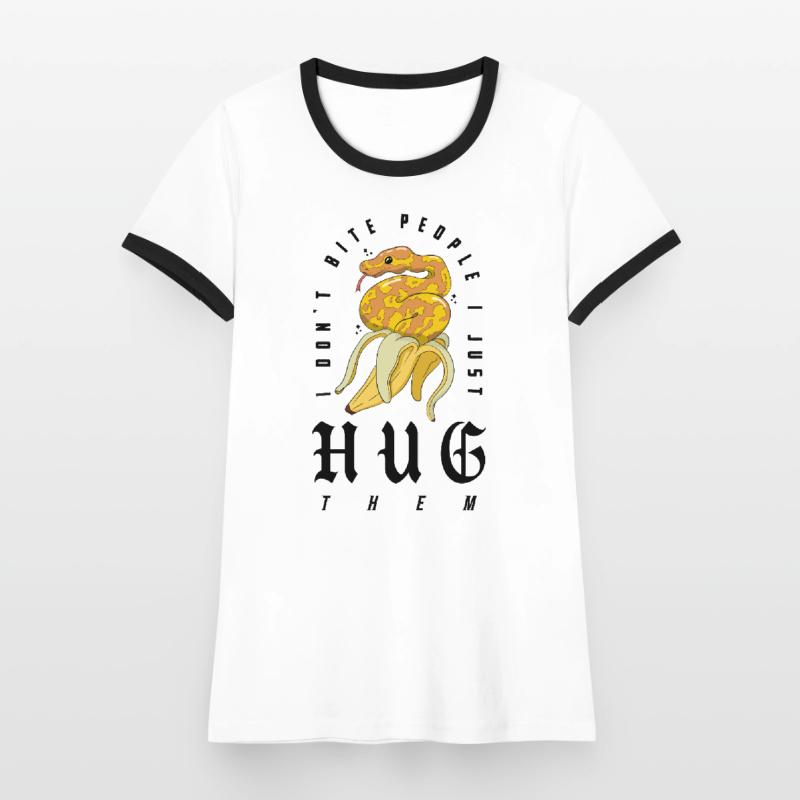 python royal serpent propriétaire banane python royal T-shirt contrasté Femme