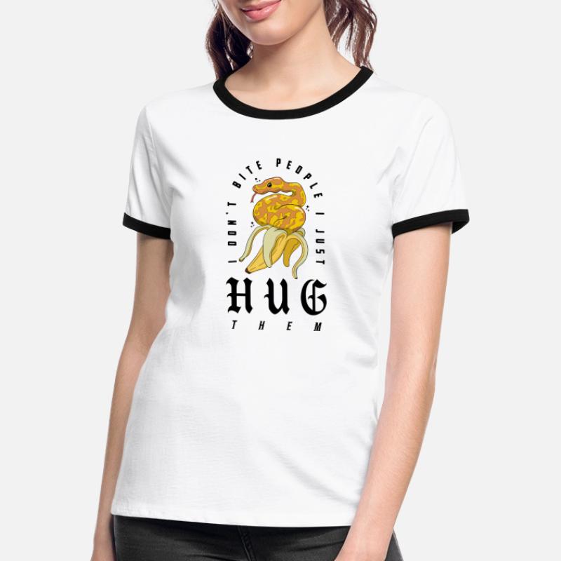 python royal serpent propriétaire banane python royal T-shirt contrasté Femme