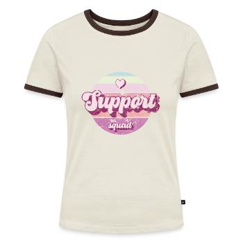 Support squad. - Women's Ringer T-Shirt - blue/white - Front