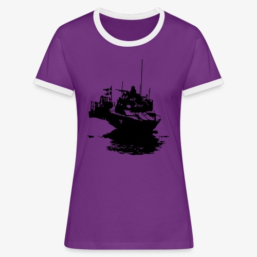 Combat Boat 90 - Stridsbåt 90 - Kontrast-T-shirt dam