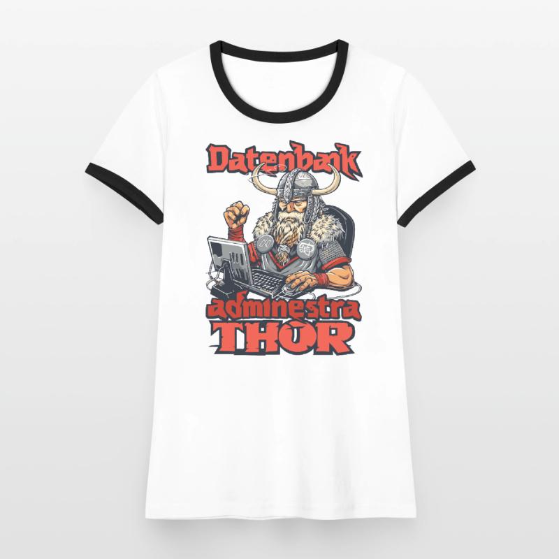 Database Administrator Coding Data Analyst Women's Ringer T-Shirt