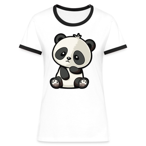 Panda - Frauen Kontrast-T-Shirt