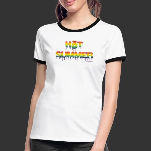 Hot Summer in creamy Rainbow - Women's Ringer T-Shirt