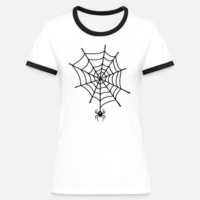 Spider - Women's Ringer T-Shirt - white/black