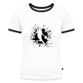 Basketball - Frauen Kontrast-T-Shirt - Weiß/Schwarz - Vorne - Selfina (174cm)