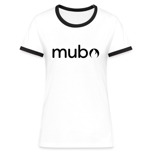 mubo Logo Word Black - Women's Ringer T-Shirt