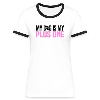 Misanthrop Menschenhasser Asozial Introvertiert - Frauen Kontrast-T-Shirt - Weiß/Schwarz - Vorne - Selfina (174cm)