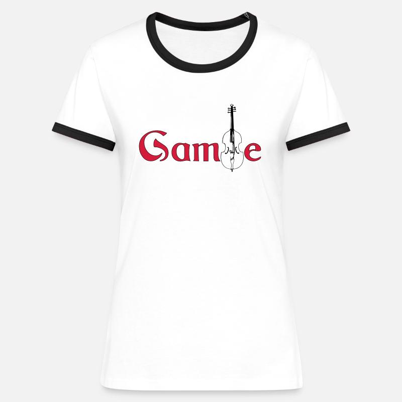 gambe6 2 3 - Women's Ringer T-Shirt - white/black
