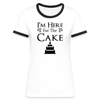 Wedding Wedding Party Wedding Cake - Women's Ringer T-Shirt - white/black - Front - Selfina (174cm)