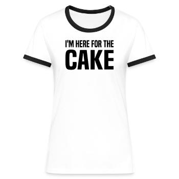 Wedding Wedding Party Wedding Cake - Women's Ringer T-Shirt - white/black - Front - Selfina (174cm)