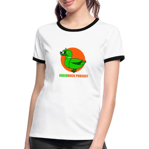Greenduck Podcast Logo - Dame kontrast-T-shirt