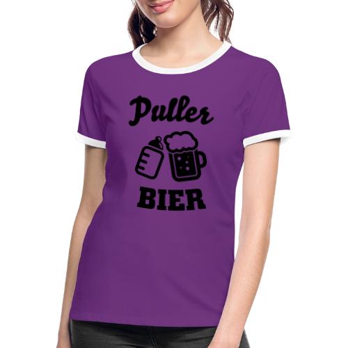 Puller Bier - Frauen Kontrast-T-Shirt