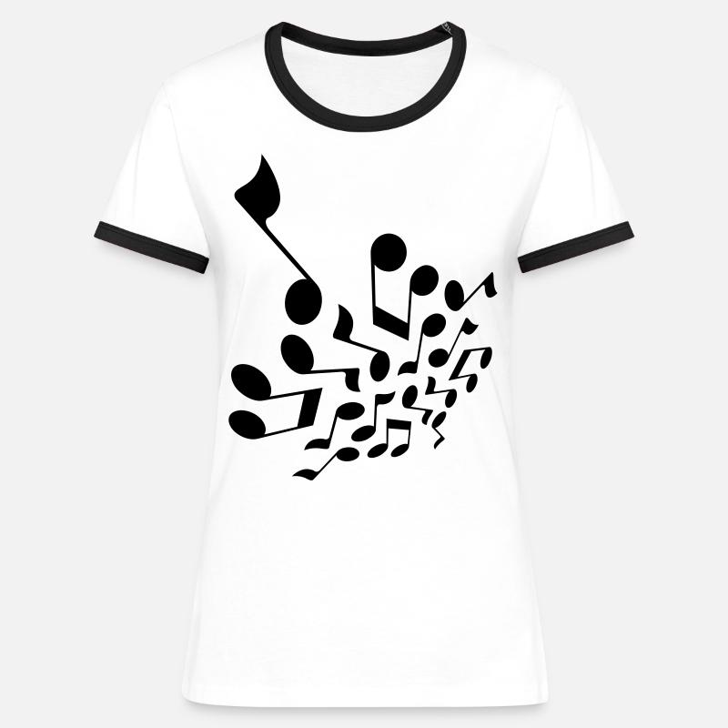 Notes - Women's Ringer T-Shirt - white/black