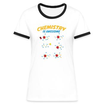 Chemistry Is Awesome - Frauen Kontrast-T-Shirt - Weiß/Schwarz - Vorne - Selfina (174cm)