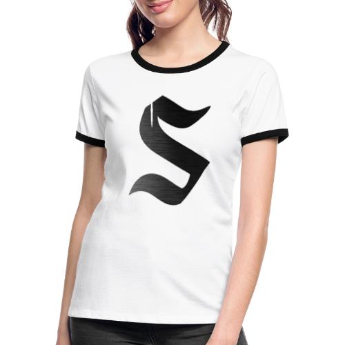 Logo【S】 - Dame kontrast-T-shirt