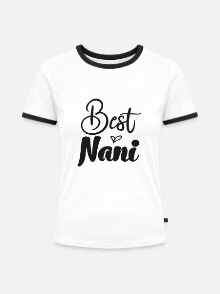 Miglior Nani Granny Svizzera Svizzera Nonnina Tedesca Svizzera - Maglietta Contrast da donna - bianco/nero