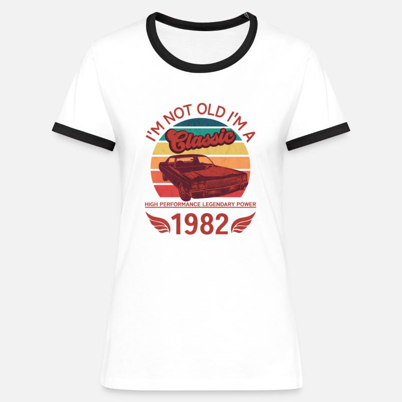 Ich bin nicht alt, ich bin ein Klassiker - Frauen Kontrast-T-Shirt - Weiß/Schwarz