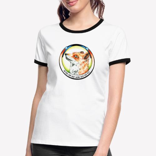 Schlauer Fuchs - Frauen Kontrast-T-Shirt