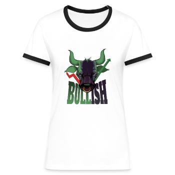 Bullish - T-shirt contrasté Femme - blanc/noir - Devant - Selfina (174cm)