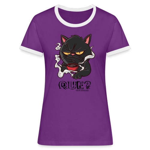 CATS KARMA - Frauen Kontrast-T-Shirt