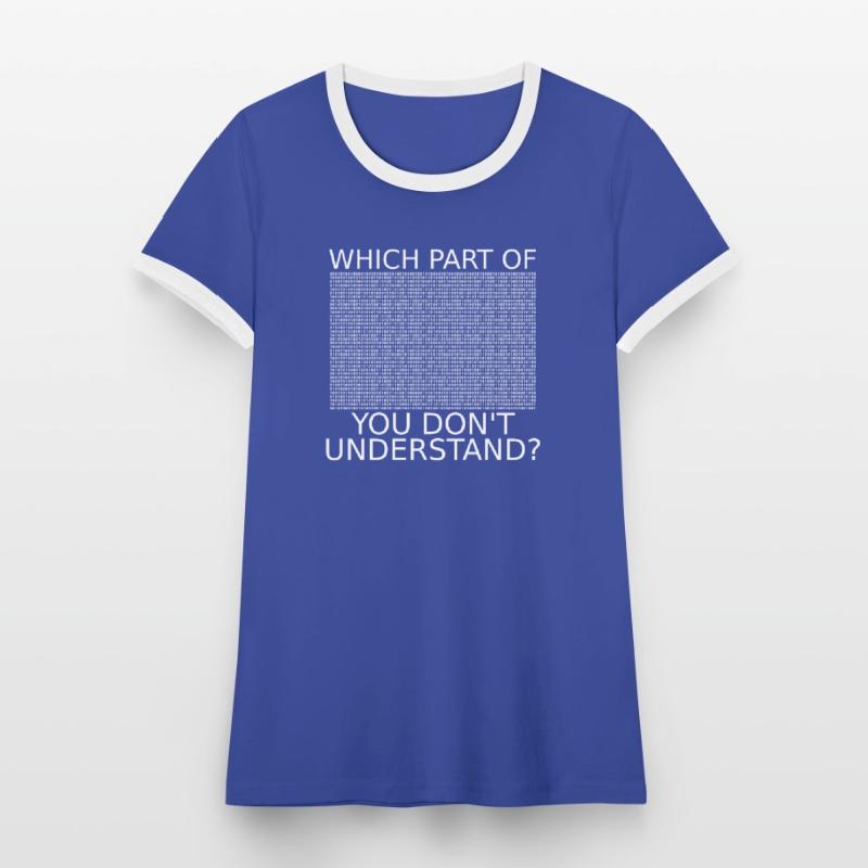 | binary code funny | funny | Nerd | Programmer Women's Ringer T-Shirt