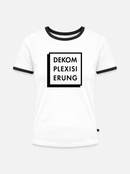 Decomplexization - Women's Ringer T-Shirt - white/black