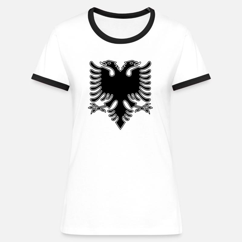 Double Headed Eagle_V2 - T-shirt contrasté Femme - blanc/noir