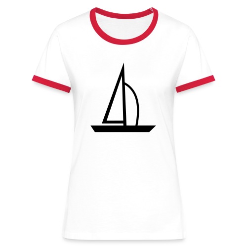 Segelboot - Frauen Kontrast-T-Shirt