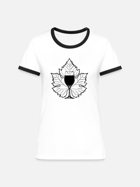 Wine grapes - Women's Ringer T-Shirt - white/black