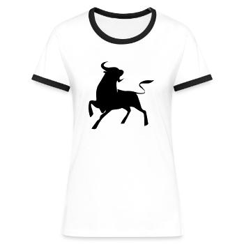 TORO FURIOSO - T-shirt contrasté Femme - blanc/noir - Devant - Selfina (174cm)