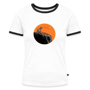 Safari - T-shirt contrasté Femme - blanc/noir - Devant - Selfina (174cm)