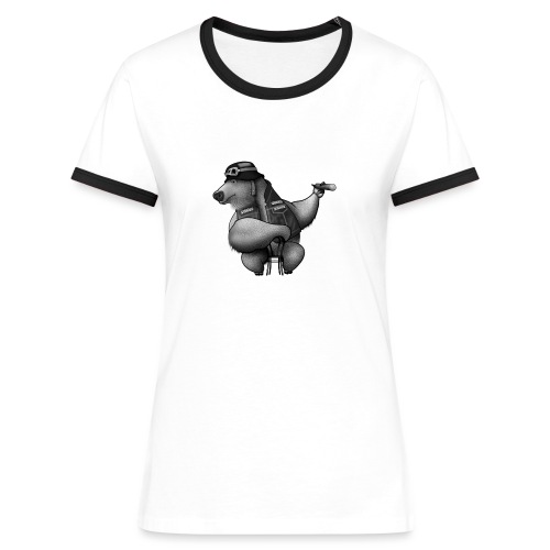 Bear Biker - Frauen Kontrast-T-Shirt