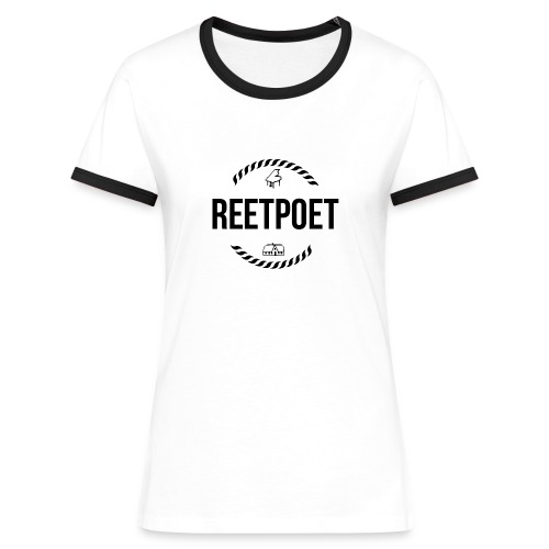 ReetPoet | Logo Schwarz - Frauen Kontrast-T-Shirt