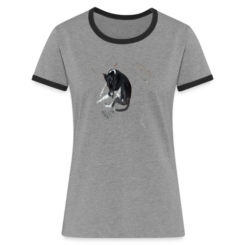 Lazy Dog - Frauen Kontrast-T-Shirt