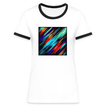 Dunkler Puls - Frauen Kontrast-T-Shirt - Weiß/Schwarz - Vorne - Selfina (174cm)