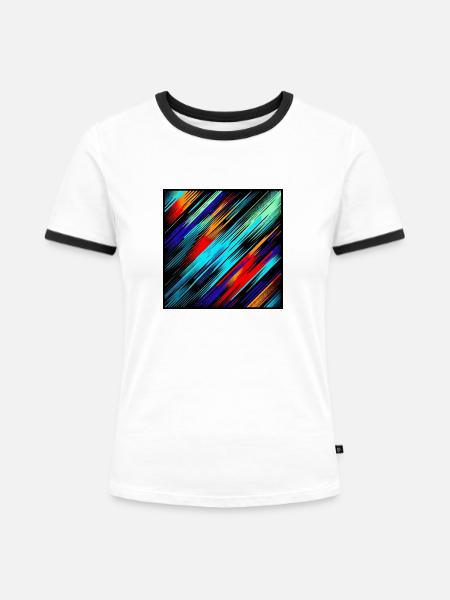 Dark Pulse - Women's Ringer T-Shirt - white/black