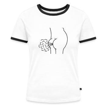 Fart - Women's Ringer T-Shirt - white/black - Front - Selfina (174cm)