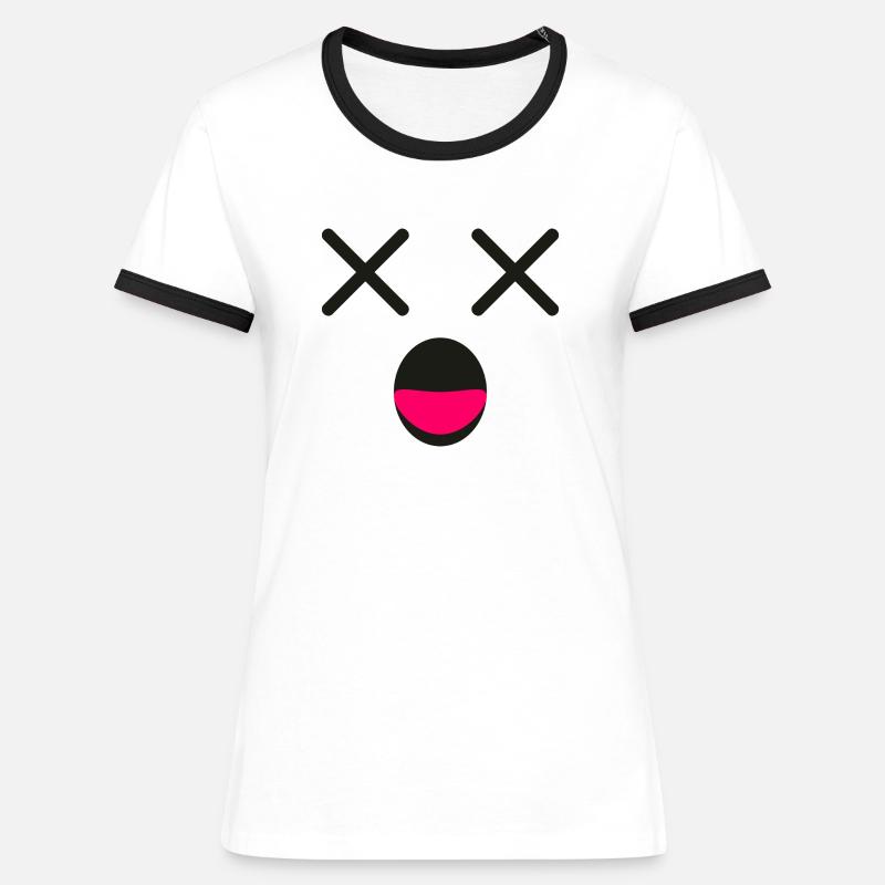 Visual expression - Women's Ringer T-Shirt - white/black