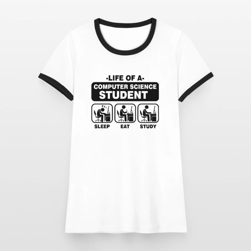 Student Computer Science Programming Gift Nerd Admin Women's Ringer T-Shirt