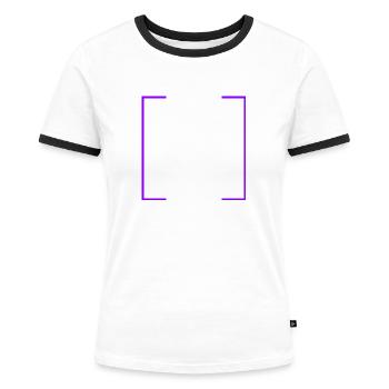 Die Menschen sind nicht Böse - Frauen Kontrast-T-Shirt - Weiß/Schwarz - Vorne - Selfina (174cm)