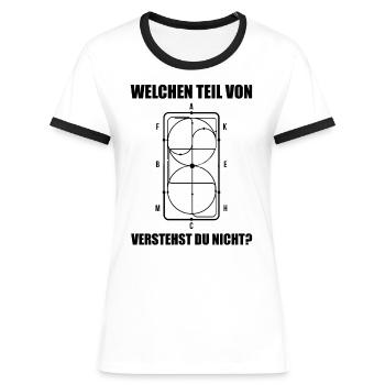 Welchen Teil Von Verstehst Du Nicht Reiter Pferde - Frauen Kontrast-T-Shirt - Weiß/Schwarz - Vorne - Selfina (174cm)