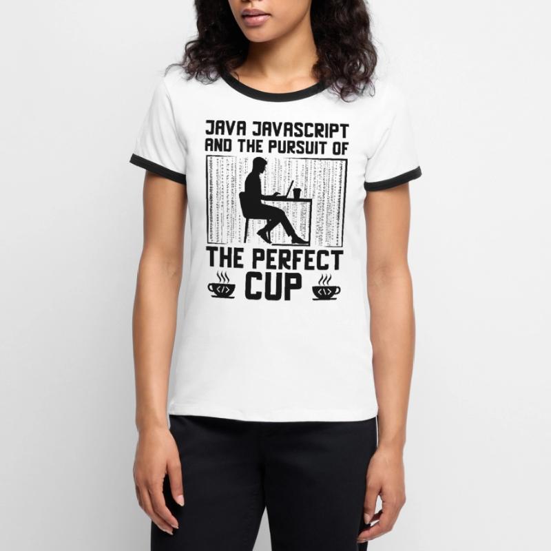 Café Codage Programmeur Codeur Développeur Nerd Coff T-shirt contrasté Femme
