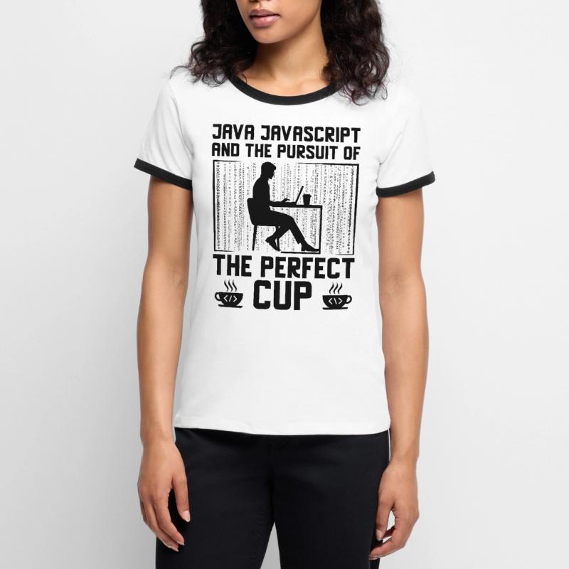 Kaffee-Codierung Programmierer Programmierer Entwickler Nerd Coff Frauen Kontrast-T-Shirt