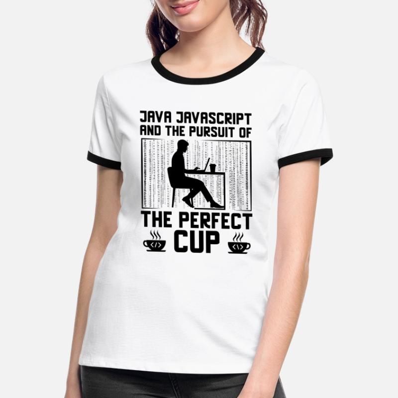 Café Codage Programmeur Codeur Développeur Nerd Coff T-shirt contrasté Femme
