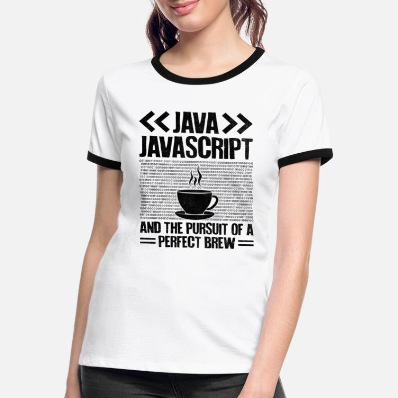 Café Codage Programmeur Codeur Développeur Nerd Coff T-shirt contrasté Femme