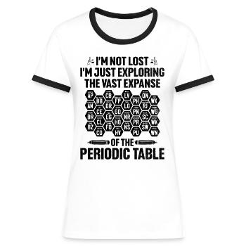 Science Teacher School Teacher Biology Chemistry P - Women's Ringer T-Shirt - white/black - Front - Selfina (174cm)