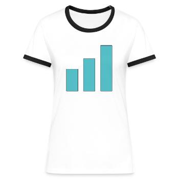 subs-fr - T-shirt contrasté Femme - blanc/noir - Devant - Selfina (174cm)