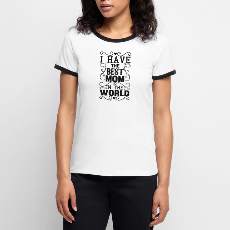 Muttertag, Muttertag, Muttertag, Muttertag, Muttertag Frauen Kontrast-T-Shirt