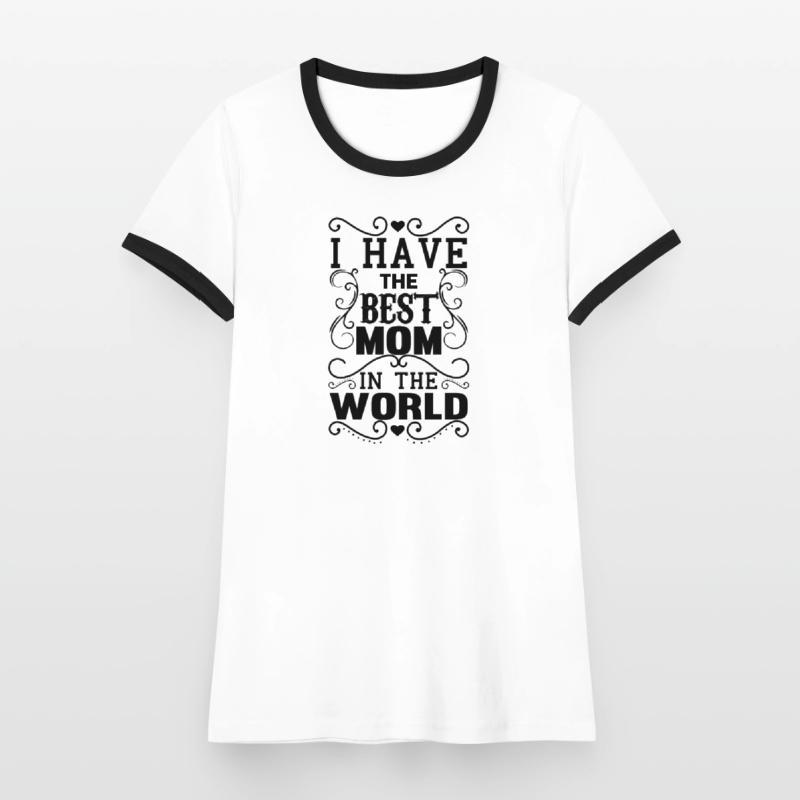 Muttertag, Muttertag, Muttertag, Muttertag, Muttertag Frauen Kontrast-T-Shirt